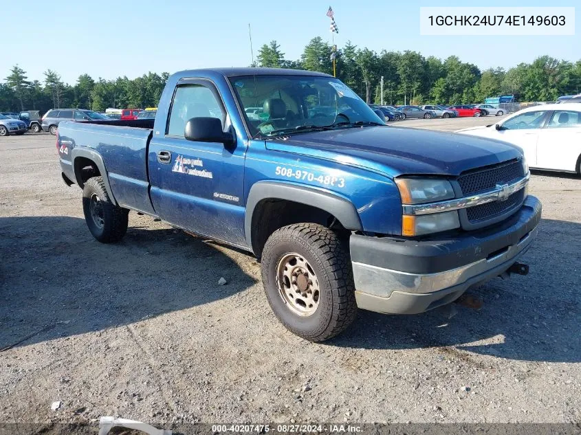 2004 Chevrolet Silverado 2500Hd Work Truck VIN: 1GCHK24U74E149603 Lot: 40207475