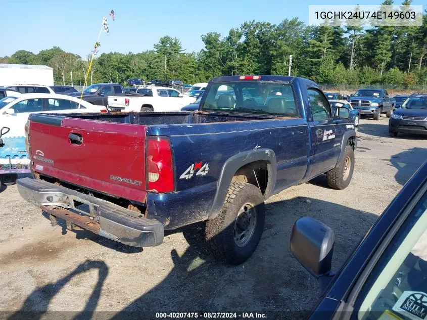 2004 Chevrolet Silverado 2500Hd Work Truck VIN: 1GCHK24U74E149603 Lot: 40207475