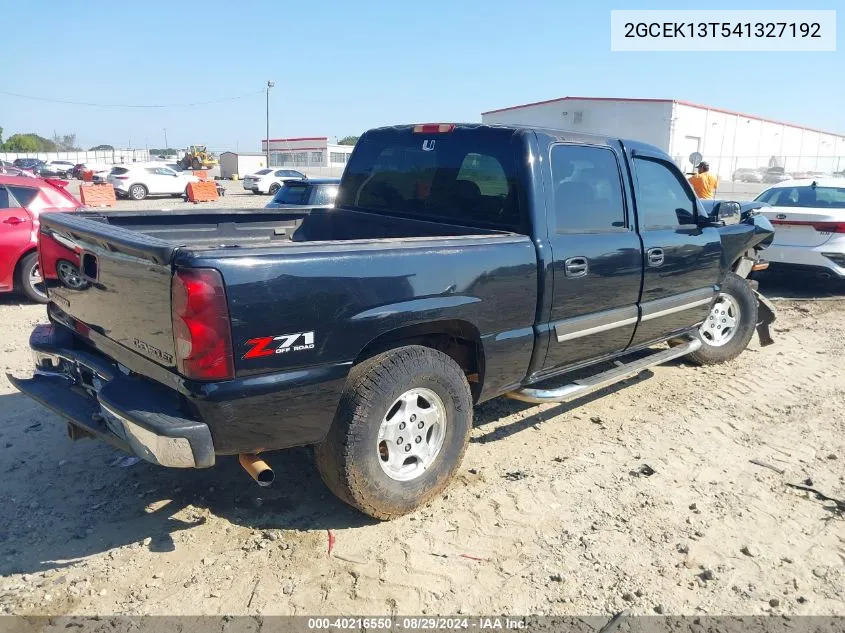 2004 Chevrolet Silverado 1500 Z71 VIN: 2GCEK13T541327192 Lot: 40216550