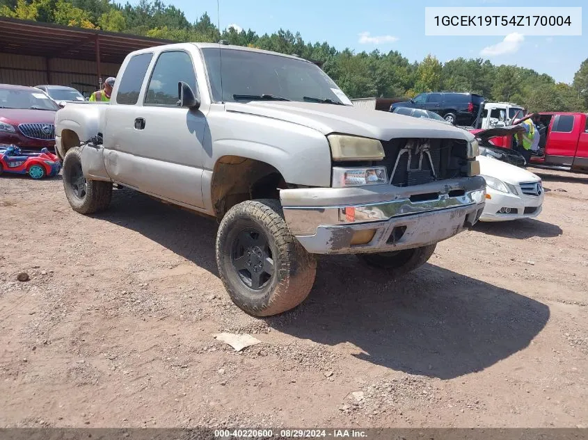 2004 Chevrolet Silverado 1500 Z71 VIN: 1GCEK19T54Z170004 Lot: 40220600