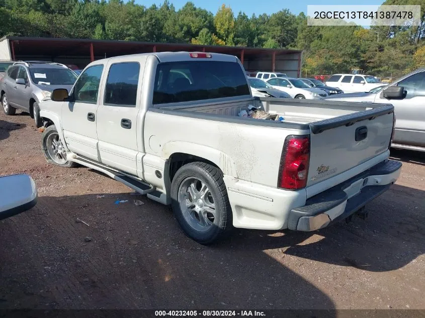 2004 Chevrolet Silverado 1500 Lt VIN: 2GCEC13T841387478 Lot: 40232405