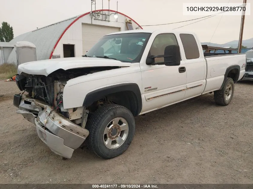 2004 Chevrolet Silverado 2500Hd K2500 Heavy Duty VIN: 1GCHK29294E288770 Lot: 40241177