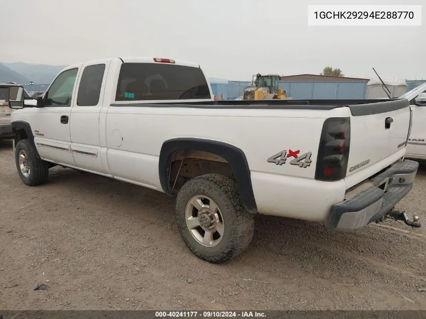 2004 Chevrolet Silverado 2500Hd K2500 Heavy Duty VIN: 1GCHK29294E288770 Lot: 40241177