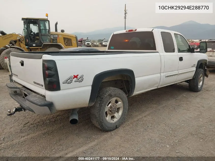 2004 Chevrolet Silverado 2500Hd K2500 Heavy Duty VIN: 1GCHK29294E288770 Lot: 40241177