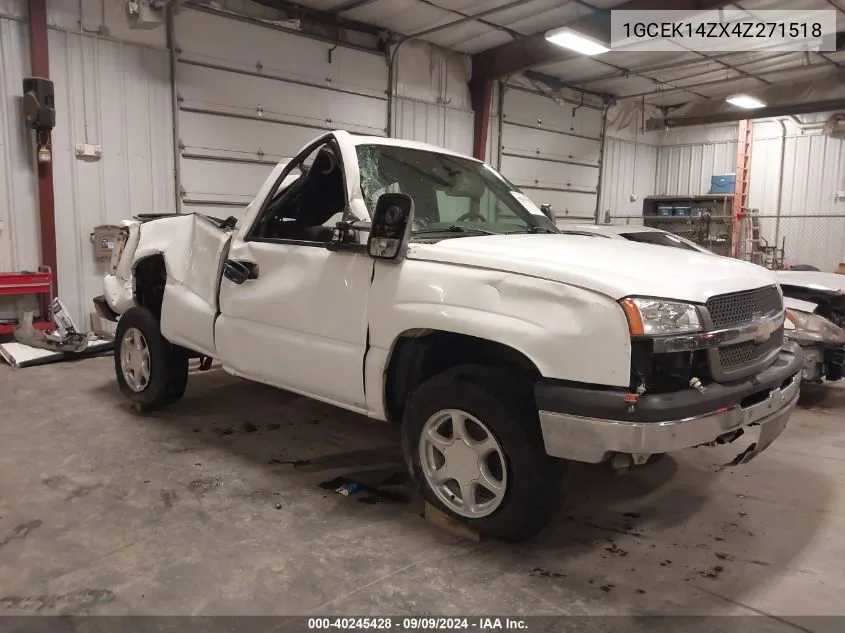 2004 Chevrolet Silverado 1500 Work Truck VIN: 1GCEK14ZX4Z271518 Lot: 40245428