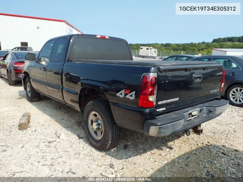 2004 Chevrolet Silverado 1500 Ls VIN: 1GCEK19T34E305312 Lot: 40247347