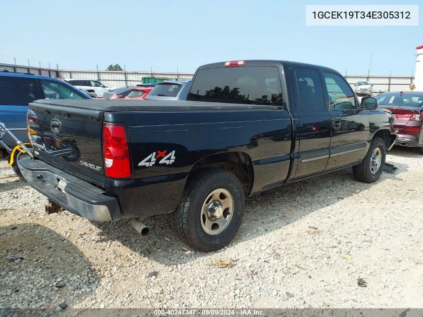 2004 Chevrolet Silverado 1500 Ls VIN: 1GCEK19T34E305312 Lot: 40247347