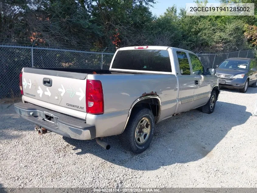 2004 Chevrolet Silverado 1500 Ls VIN: 2GCEC19T941285002 Lot: 40255174