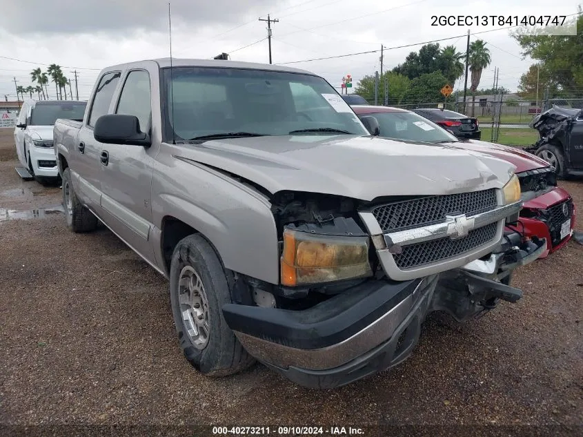 2004 Chevrolet Silverado 1500 Ls VIN: 2GCEC13T841404747 Lot: 40273211