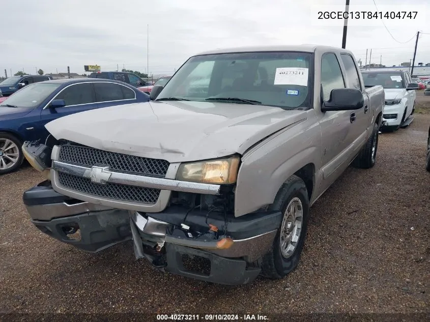 2004 Chevrolet Silverado 1500 Ls VIN: 2GCEC13T841404747 Lot: 40273211