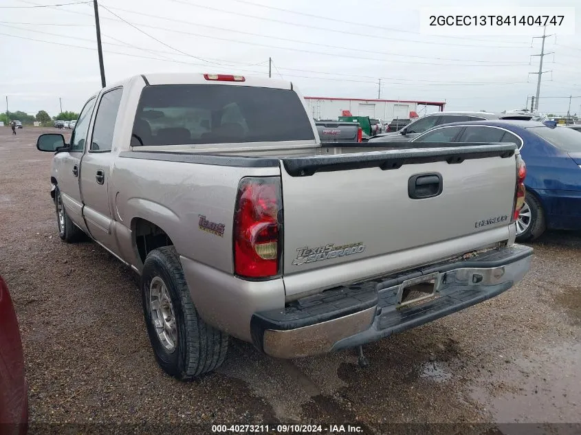 2004 Chevrolet Silverado 1500 Ls VIN: 2GCEC13T841404747 Lot: 40273211