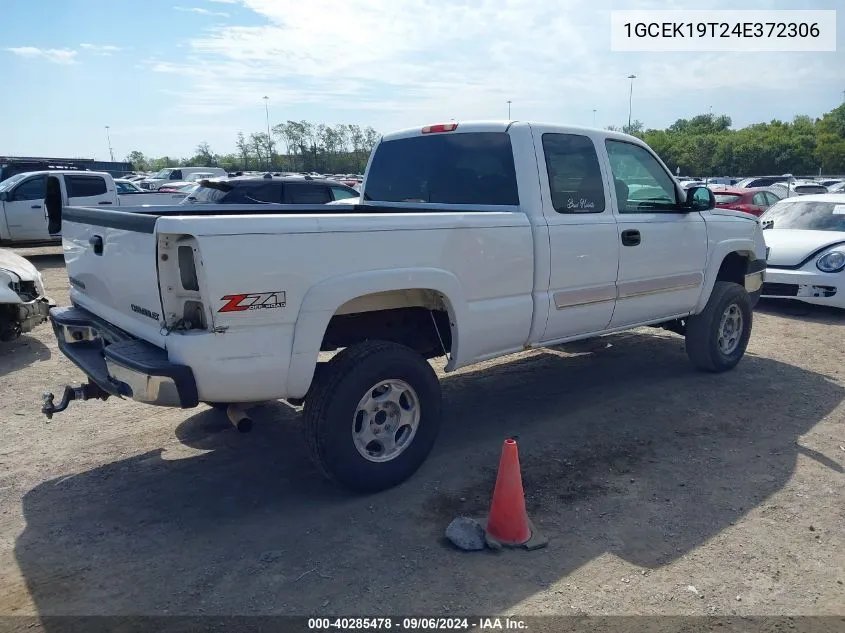 2004 Chevrolet Silverado 1500 Z71 VIN: 1GCEK19T24E372306 Lot: 40285478