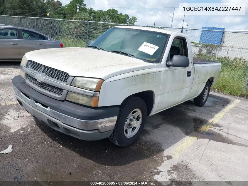 2004 Chevrolet Silverado 1500 Work Truck VIN: 1GCEC14X84Z227447 Lot: 40285605