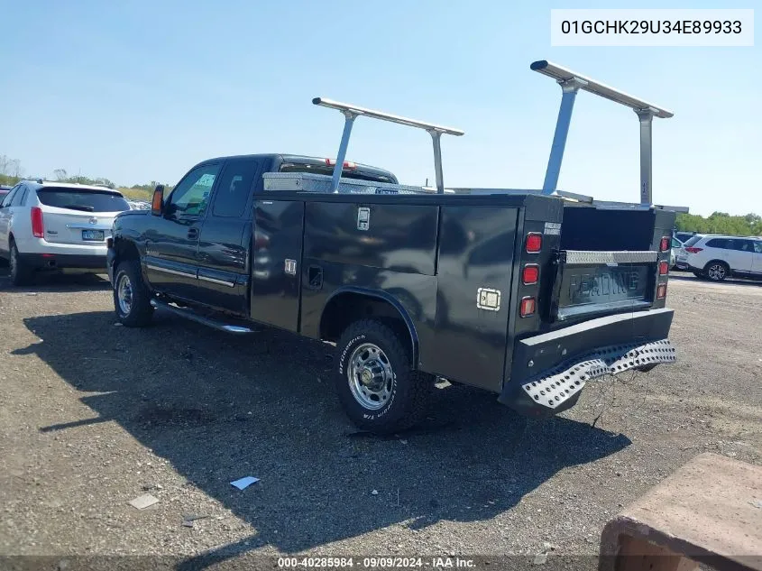 2004 Chevrolet Silverado 2500Hd Ls VIN: 01GCHK29U34E89933 Lot: 40285984