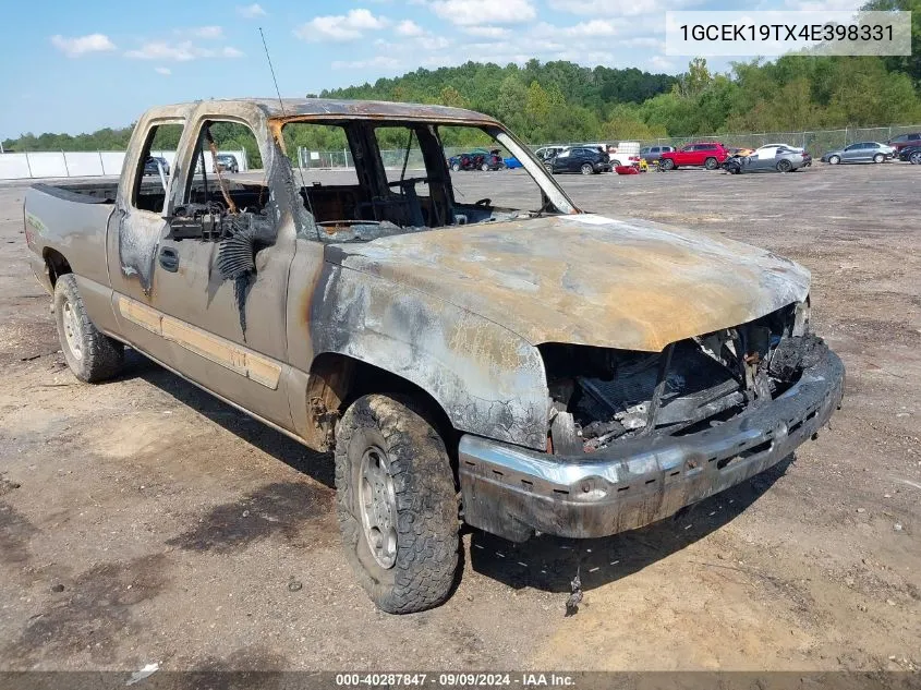 2004 Chevrolet Silverado 1500 Z71 VIN: 1GCEK19TX4E398331 Lot: 40287847