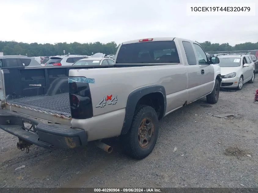 2004 Chevrolet Silverado 1500 Work Truck VIN: 1GCEK19T44E320479 Lot: 40290904