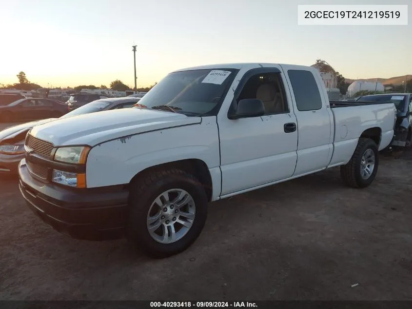 2004 Chevrolet Silverado 1500 Ls VIN: 2GCEC19T241219519 Lot: 40293418