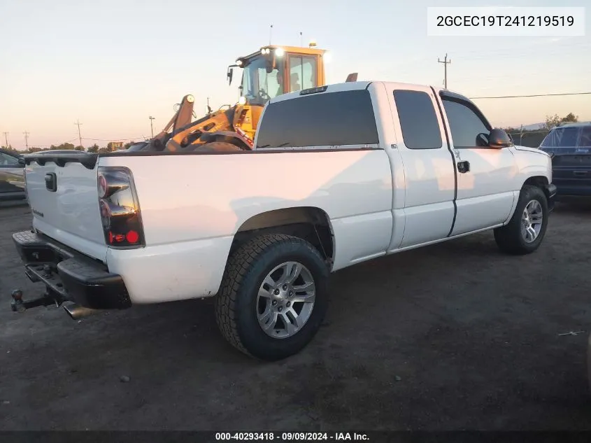 2004 Chevrolet Silverado 1500 Ls VIN: 2GCEC19T241219519 Lot: 40293418