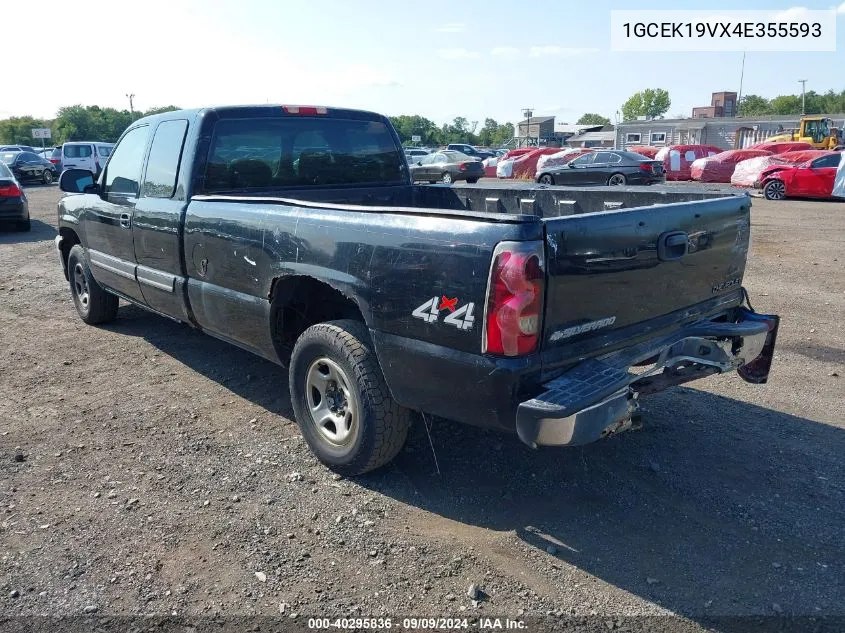 2004 Chevrolet Silverado 1500 Ls VIN: 1GCEK19VX4E355593 Lot: 40295836