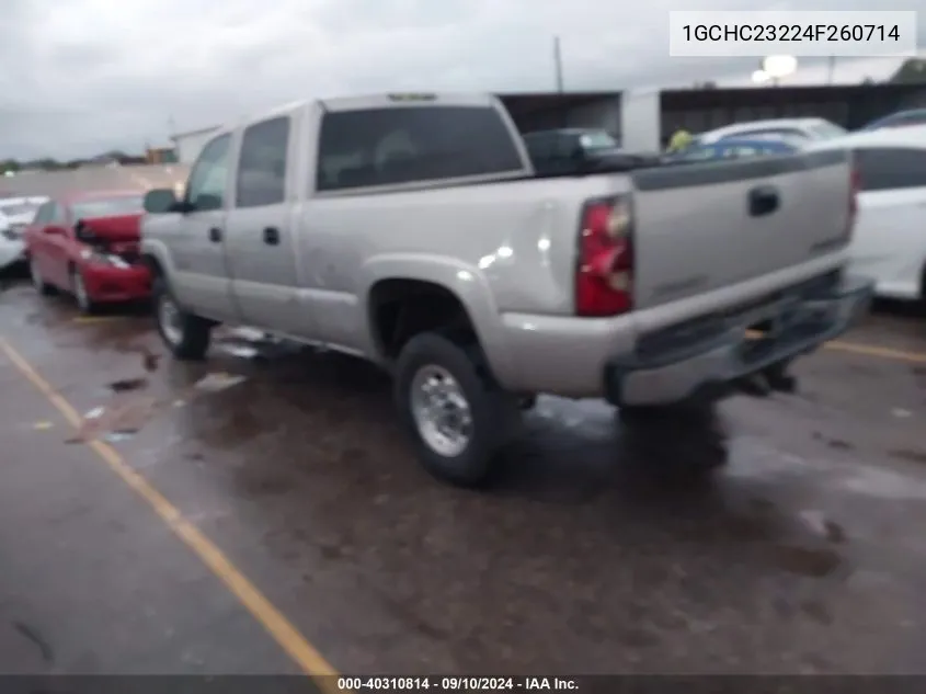 2004 Chevrolet Silverado 2500Hd Ls VIN: 1GCHC23224F260714 Lot: 40310814