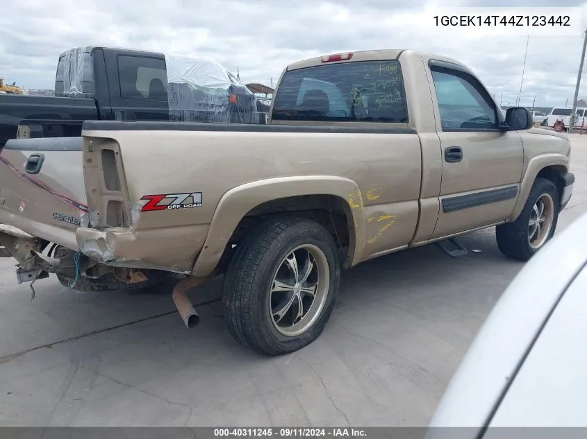 2004 Chevrolet Silverado K1500 VIN: 1GCEK14T44Z123442 Lot: 40311245