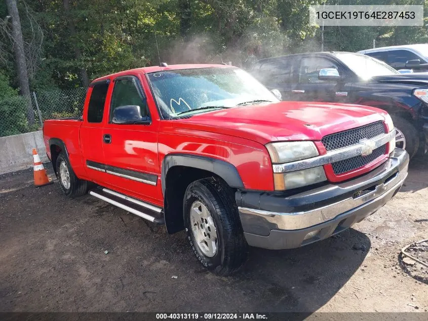 2004 Chevrolet Silverado K1500 VIN: 1GCEK19T64E287453 Lot: 40313119