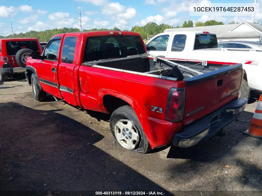 2004 Chevrolet Silverado K1500 VIN: 1GCEK19T64E287453 Lot: 40313119