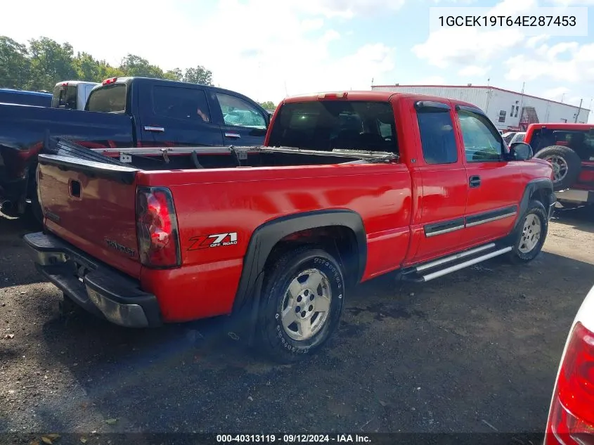 2004 Chevrolet Silverado K1500 VIN: 1GCEK19T64E287453 Lot: 40313119