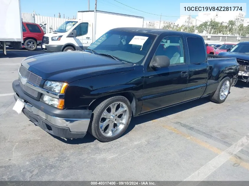 2004 Chevrolet Silverado 1500 Ls VIN: 1GCEC19V84Z281774 Lot: 40317400