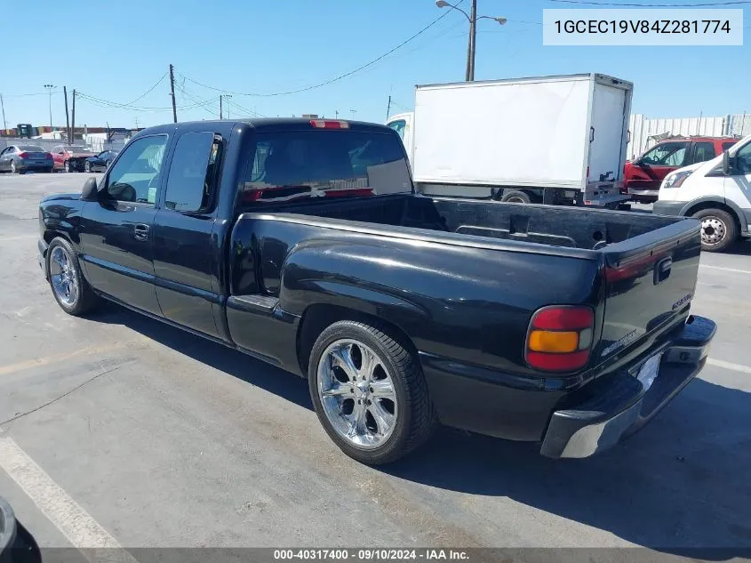 2004 Chevrolet Silverado 1500 Ls VIN: 1GCEC19V84Z281774 Lot: 40317400