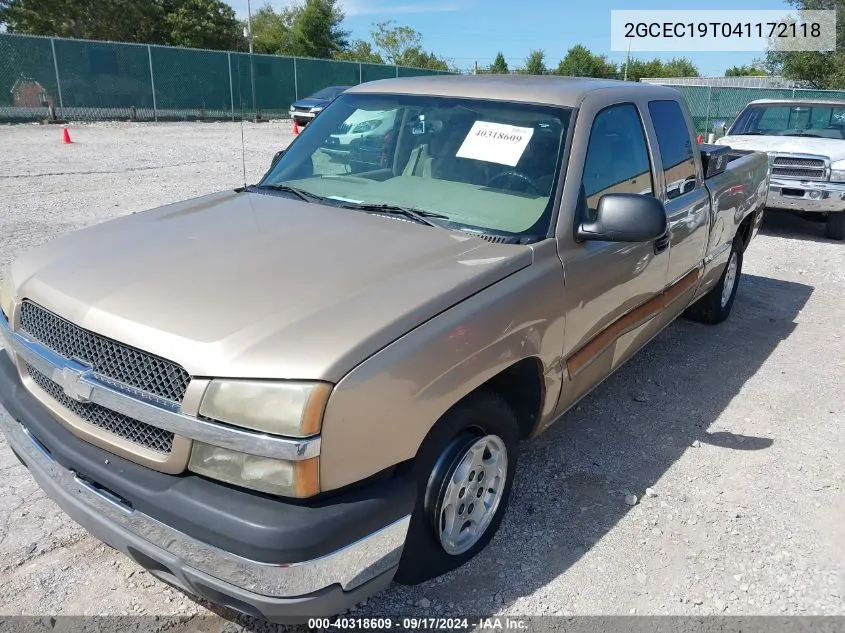 2GCEC19T041172118 2004 Chevrolet Silverado 1500 Ls