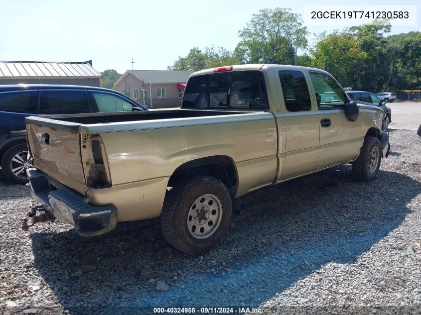 2004 Chevrolet Silverado 1500 Ls VIN: 2GCEK19T741230583 Lot: 40324955