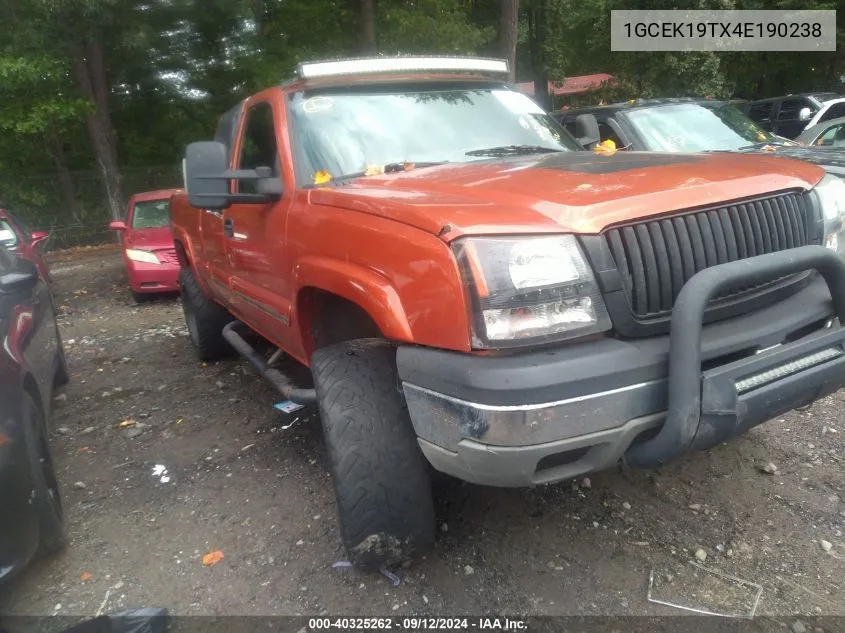 2004 Chevrolet Silverado 1500 Z71 VIN: 1GCEK19TX4E190238 Lot: 40325262