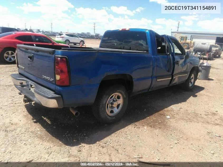 2004 Chevrolet Silverado 1500 Ls VIN: 2GCEC19T341154891 Lot: 40327056