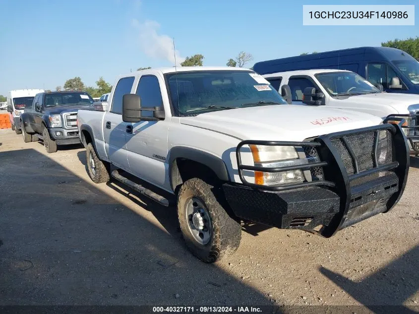 2004 Chevrolet Silverado 2500Hd Work Truck VIN: 1GCHC23U34F140986 Lot: 40327171