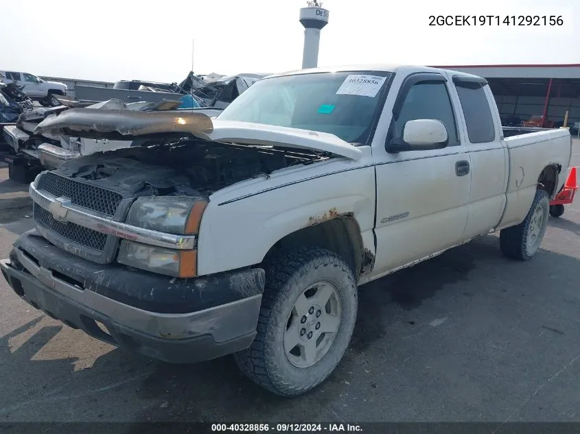 2004 Chevrolet Silverado K1500 VIN: 2GCEK19T141292156 Lot: 40328856