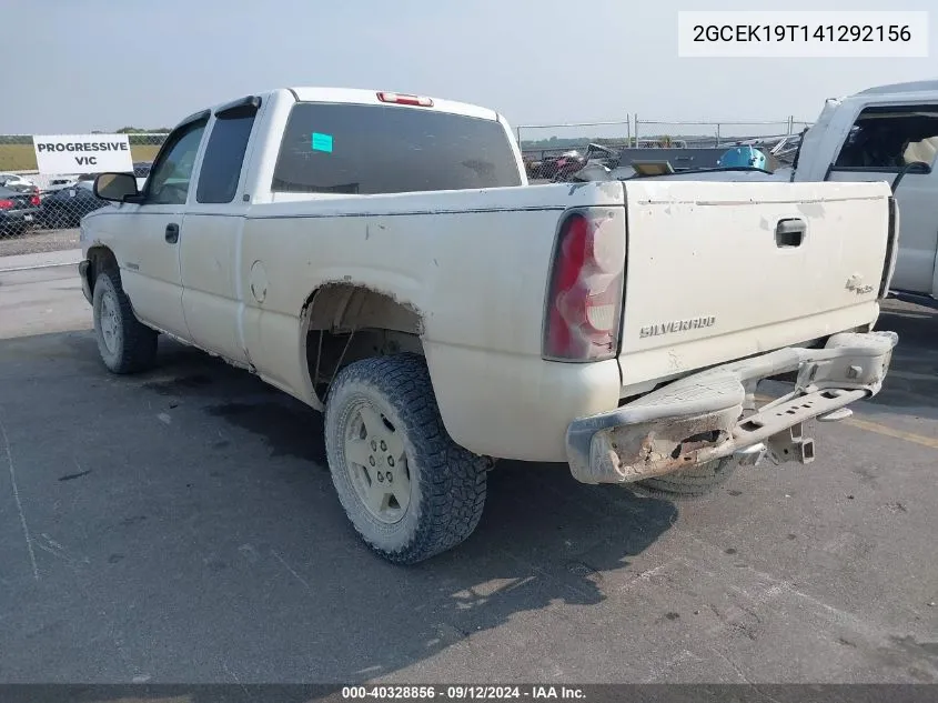 2004 Chevrolet Silverado K1500 VIN: 2GCEK19T141292156 Lot: 40328856