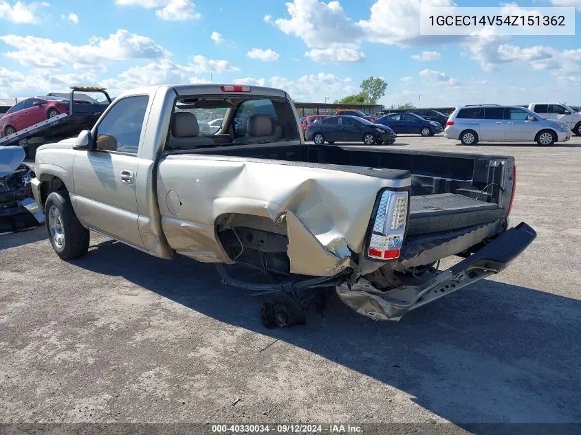 2004 Chevrolet Silverado 1500 Ls VIN: 1GCEC14V54Z151362 Lot: 40330034