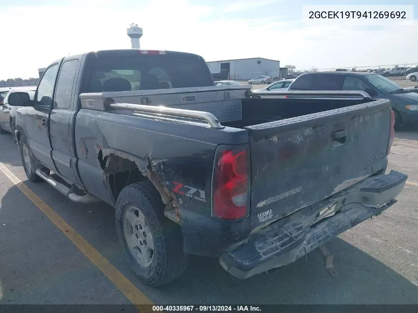 2004 Chevrolet Silverado 1500 K1500 VIN: 2GCEK19T941269692 Lot: 40335967