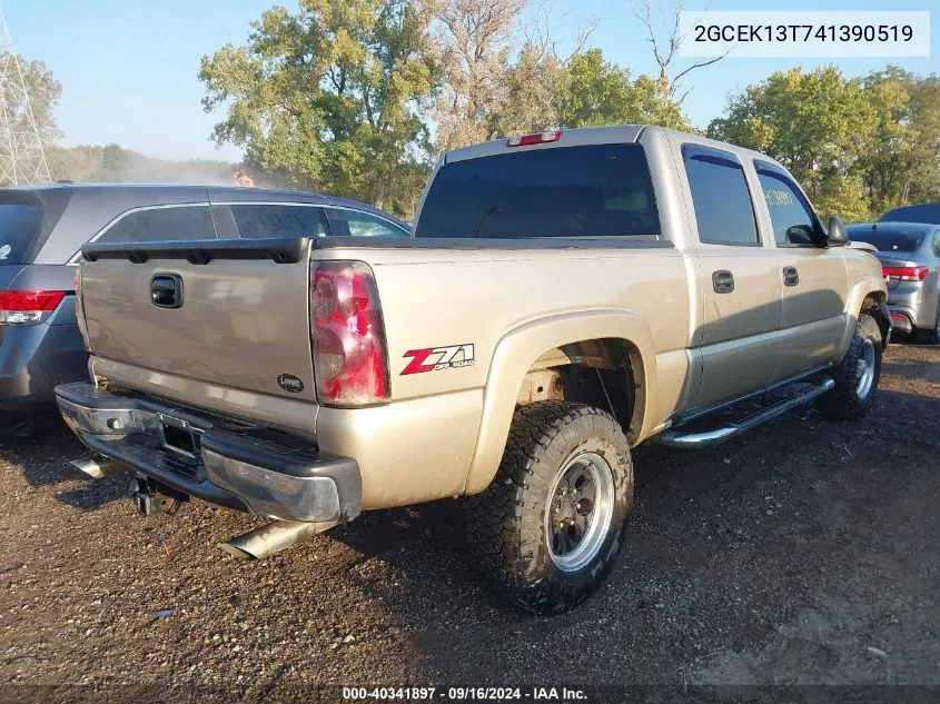 2004 Chevrolet Silverado K1500 VIN: 2GCEK13T741390519 Lot: 40341897