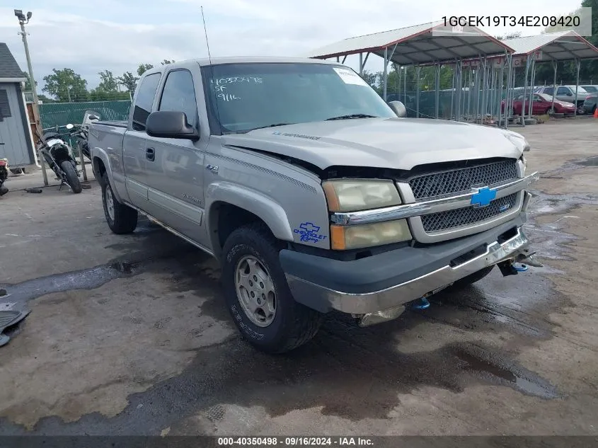 2004 Chevrolet Silverado 1500 Z71 VIN: 1GCEK19T34E208420 Lot: 40350498