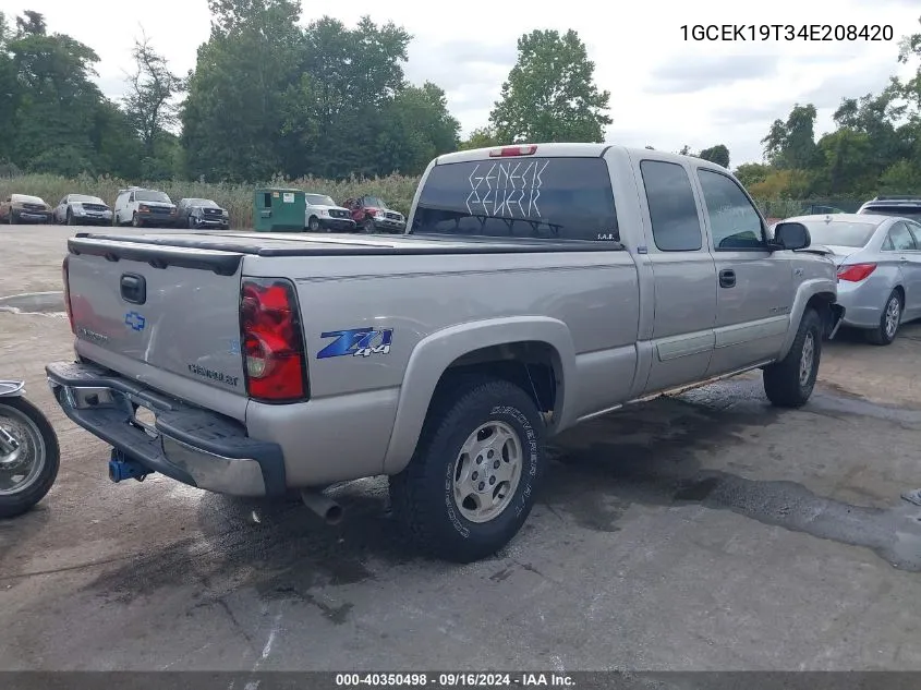 2004 Chevrolet Silverado 1500 Z71 VIN: 1GCEK19T34E208420 Lot: 40350498