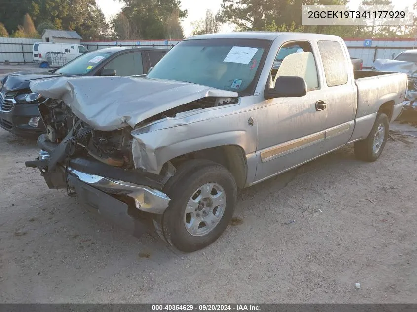 2004 Chevrolet Silverado 1500 Ls VIN: 2GCEK19T341177929 Lot: 40354629