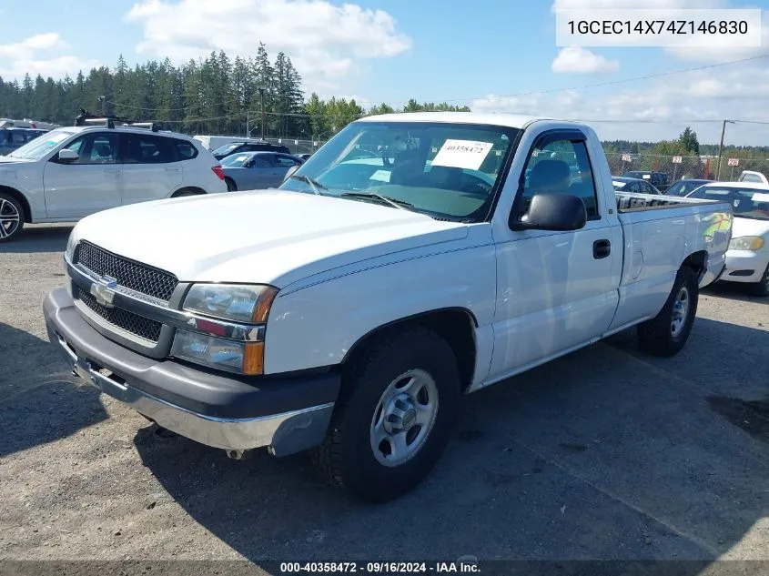 2004 Chevrolet Silverado 1500 Work Truck VIN: 1GCEC14X74Z146830 Lot: 40358472