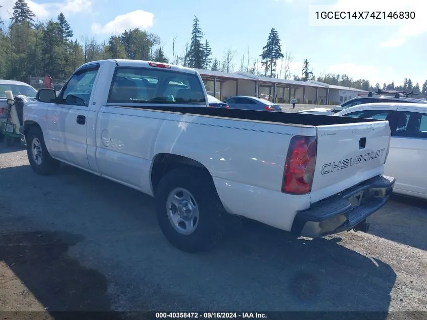 2004 Chevrolet Silverado 1500 Work Truck VIN: 1GCEC14X74Z146830 Lot: 40358472