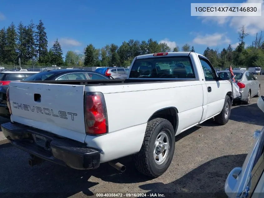 2004 Chevrolet Silverado 1500 Work Truck VIN: 1GCEC14X74Z146830 Lot: 40358472