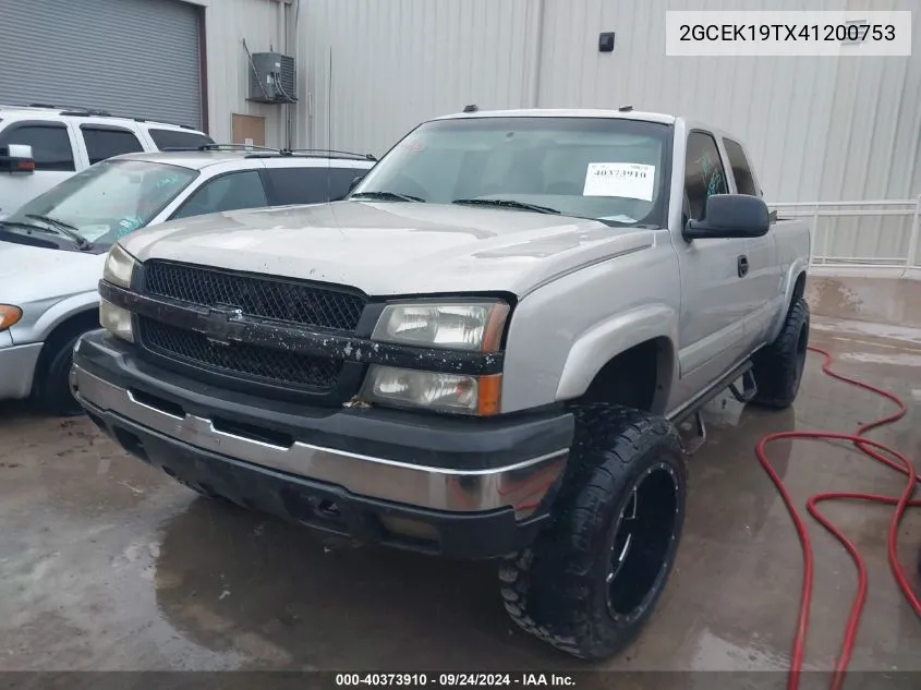 2004 Chevrolet Silverado 1500 Z71 VIN: 2GCEK19TX41200753 Lot: 40373910