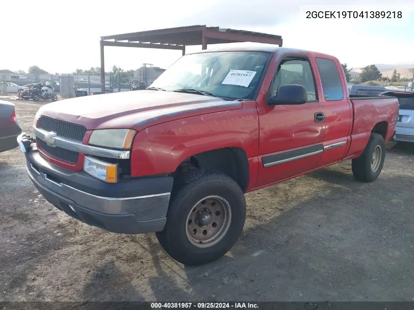 2004 Chevrolet Silverado 1500 Ls VIN: 2GCEK19T041389218 Lot: 40381957