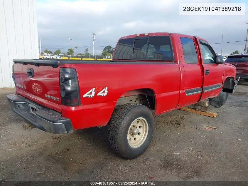 2004 Chevrolet Silverado 1500 Ls VIN: 2GCEK19T041389218 Lot: 40381957