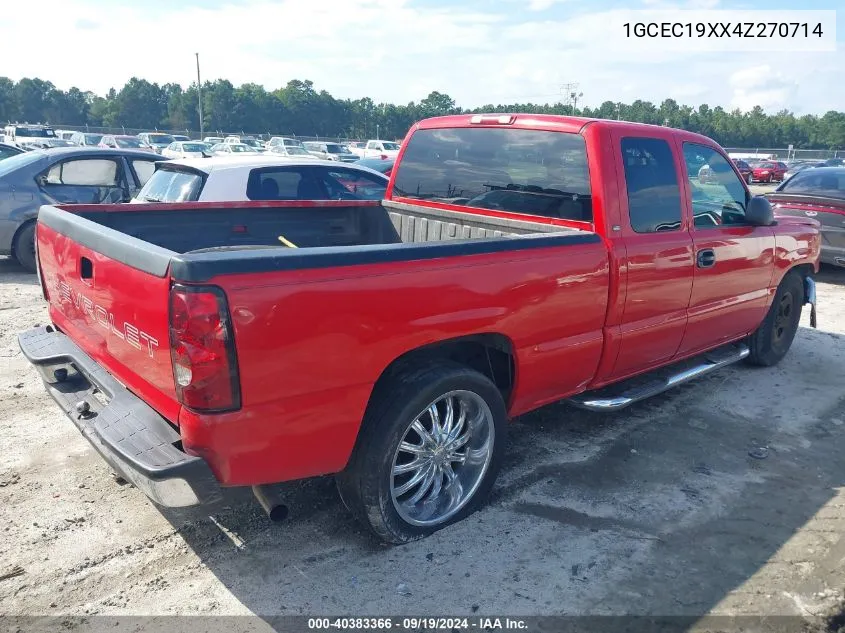 2004 Chevrolet Silverado 1500 Work Truck VIN: 1GCEC19XX4Z270714 Lot: 40383366